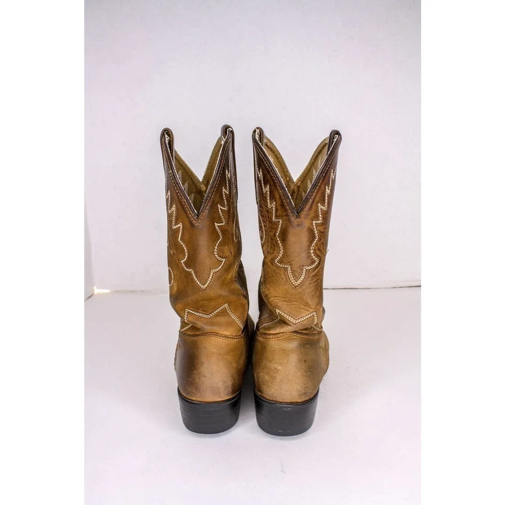 Dan Post Western Cowboy Boots Brown Leather Mens Size 5.5